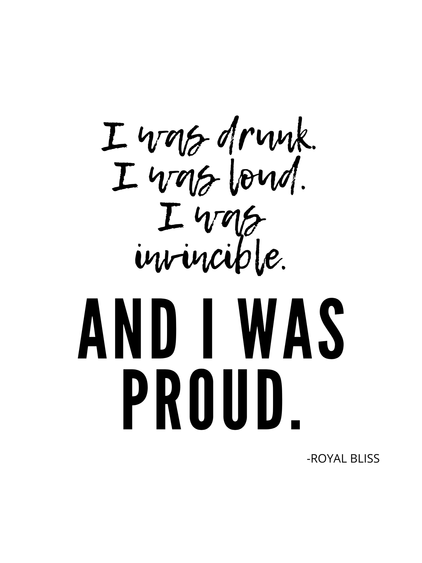 I Was Drunk