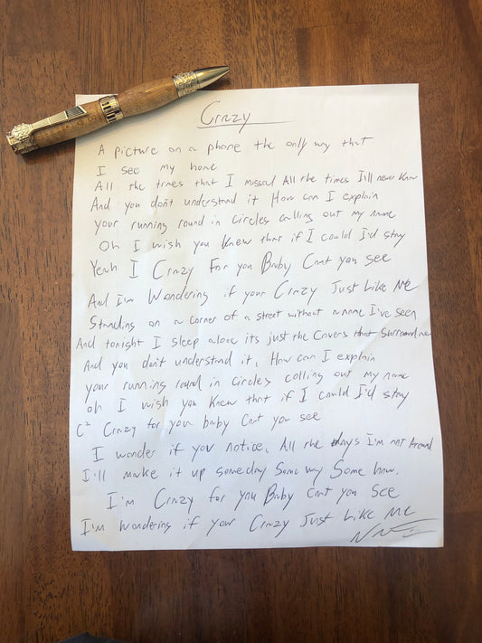 Neals Handwritten Lyrics